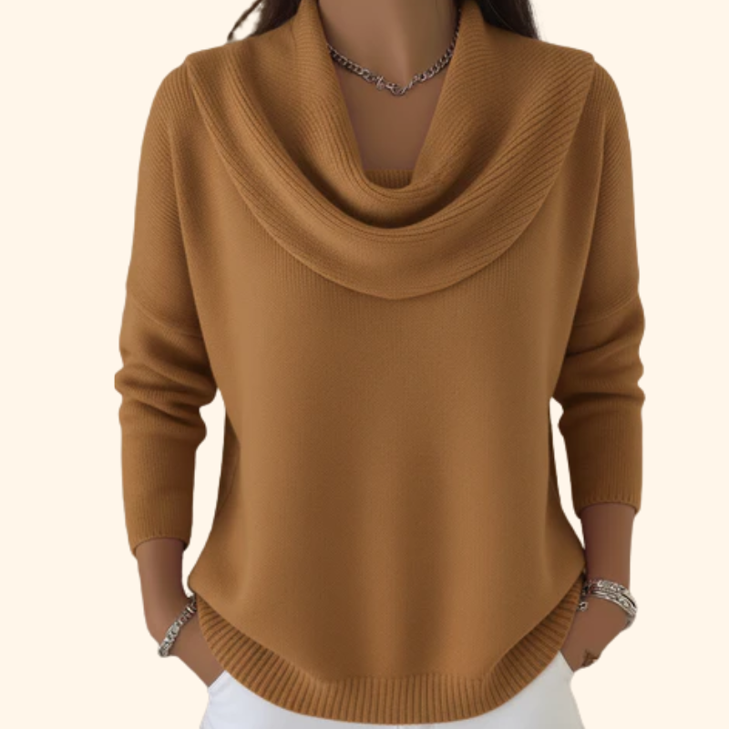 Mardo’s Cercie Sweater – Women’s Elegant Knitwear with Draped Detail