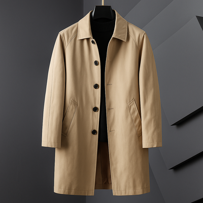 Mardo’s Luciano Trench – Modern Men’s Longline Coat for Transitional Weather