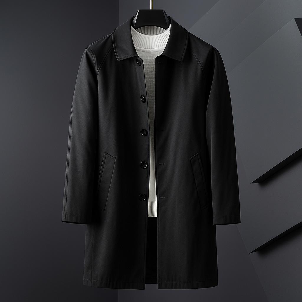 Mardo’s Luciano Trench – Modern Men’s Longline Coat for Transitional Weather