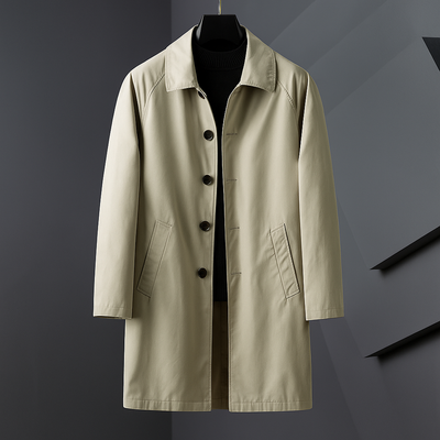 Mardo’s Luciano Trench – Modern Men’s Longline Coat for Transitional Weather