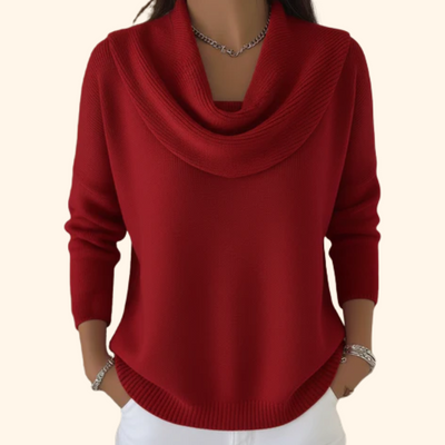 Mardo’s Cercie Sweater – Women’s Elegant Knitwear with Draped Detail