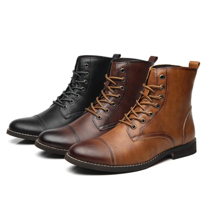 Mardo’s Easton Vintage Boots – Rugged Leather-Look Winter Boots for Men