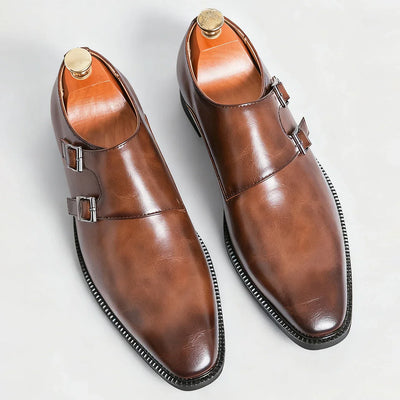 Mardo’s Regent Monk Loafers – Classic Double Strap Dress Shoes for Men