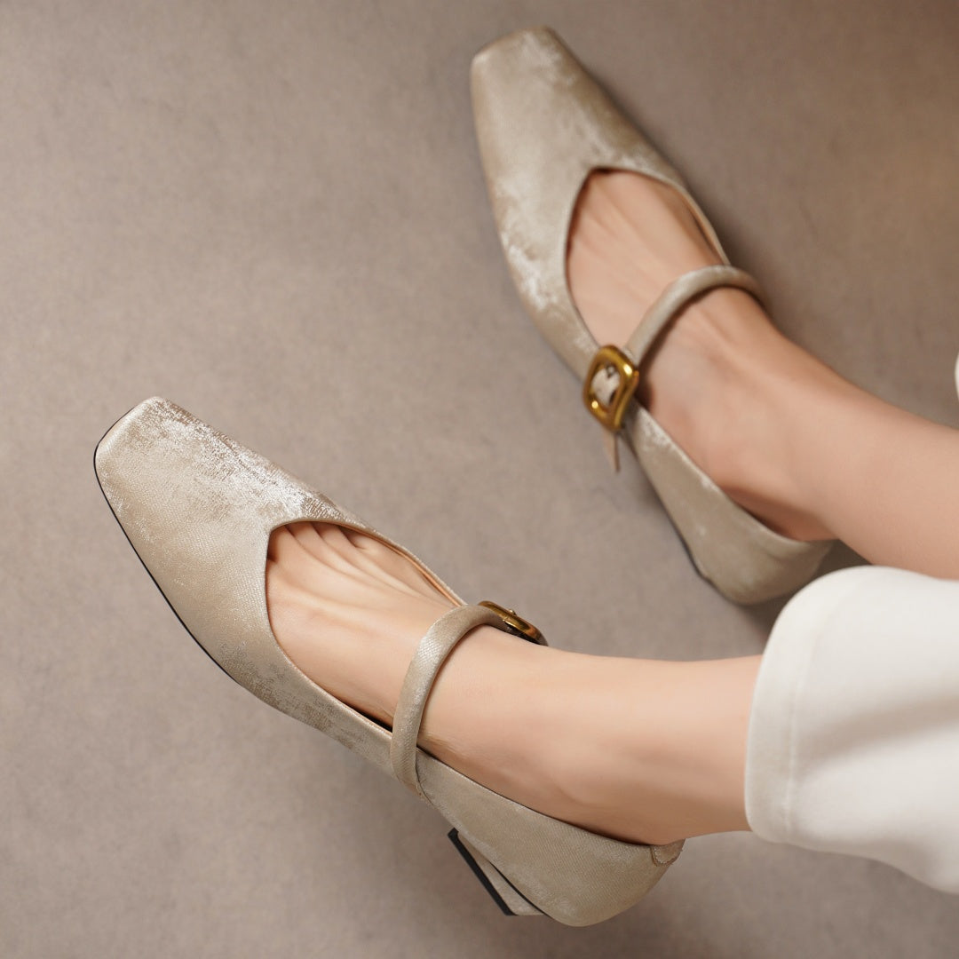 Mardo’s Dahlia Velvet Heels – Elegant Block Heels for Women