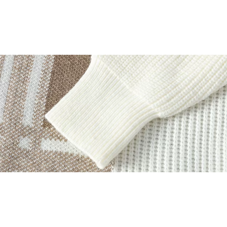 Driftwood Plaid Crew Knit Sweater