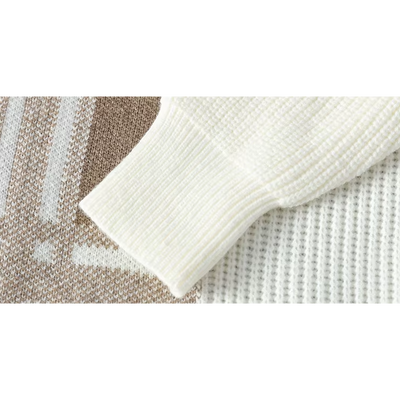 Driftwood Plaid Crew Knit Sweater