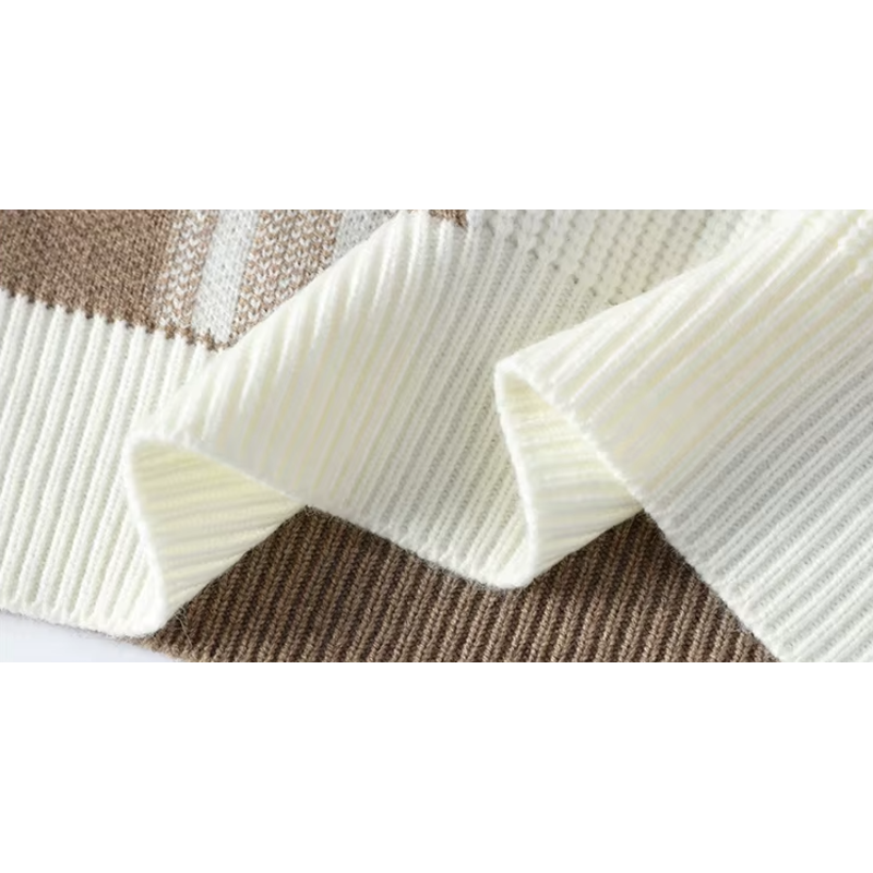 Driftwood Plaid Crew Knit Sweater