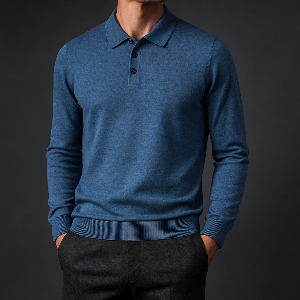 Mardo’s Merino Cashmere Polo Sweater – Luxurious Knitwear for Men
