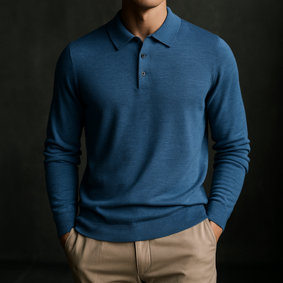 Mardo’s Merino Cashmere Polo Sweater – Luxurious Knitwear for Men