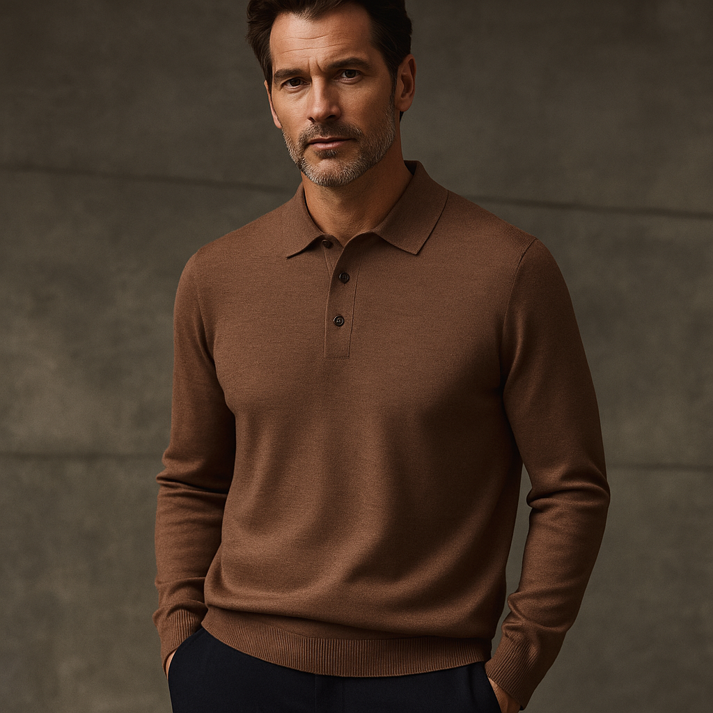 Mardo’s Merino Cashmere Polo Sweater – Luxurious Knitwear for Men