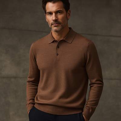 Mardo’s Merino Cashmere Polo Sweater – Luxurious Knitwear for Men